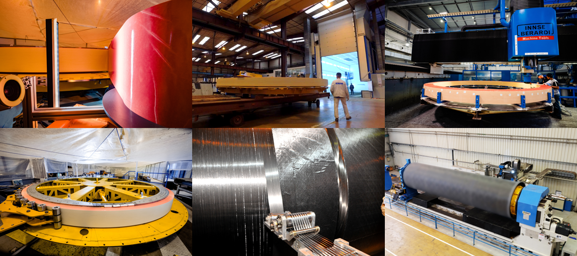 Mise en forme de pièces en composites dans les ateliers de CSI : bobinage de pultrudé, cuisson composite, usinage à sec, bobinage, enroulement filamentaire, usinage sur tour horizontal